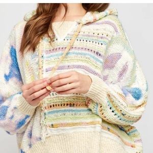 Free People Flower Child Poncho in Serene Dream Combo. NWT